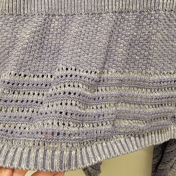 Knox Rose Open Knit Waterfall Open Cardigan Blue XS Long Sleeve Casual Cotton - Picture 8 of 8